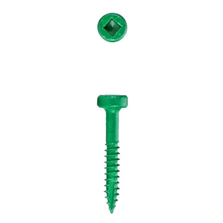 BORA Tool 8Gx25mm Fine Pocket Wood Screws SQD Pack of 100 in colour-coated finish