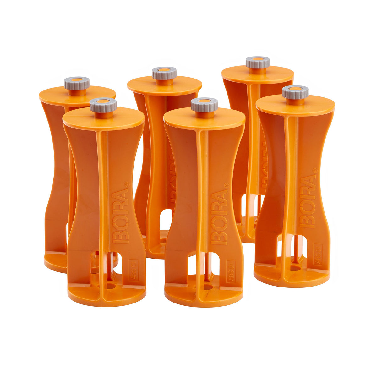 BORA 6in Risers for Centipede Work Stand - Set of 6 in use on P-Tops to raise work station height to 36in