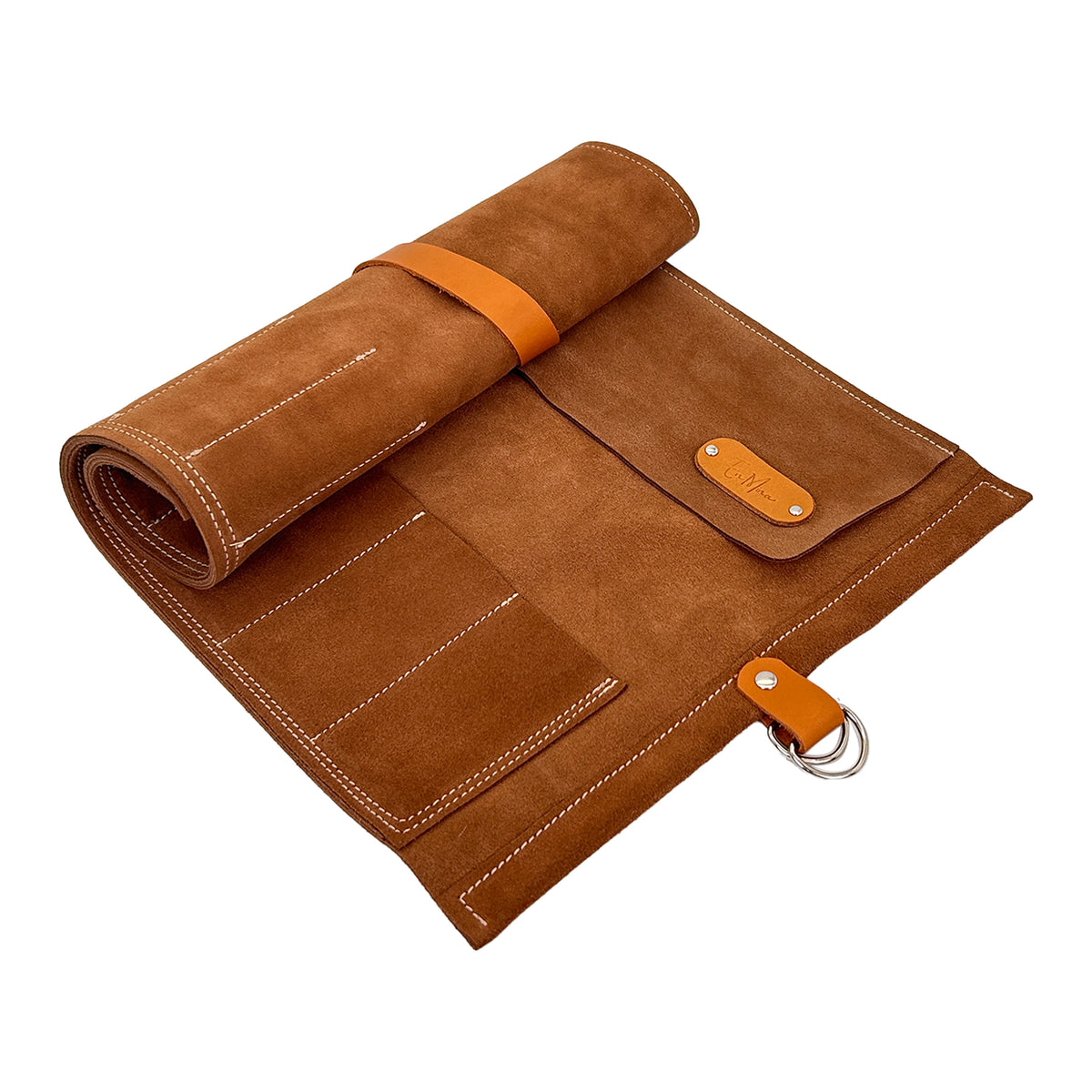En Mina 12 Pocket Suede Chisel Roll