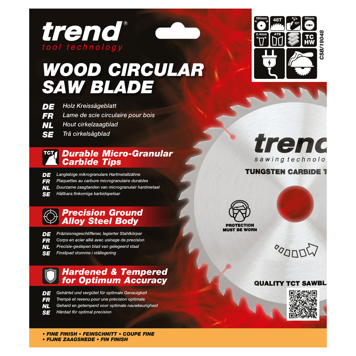 Trend 190mm x 30mm x 48T General Purpose Circular Saw Blade