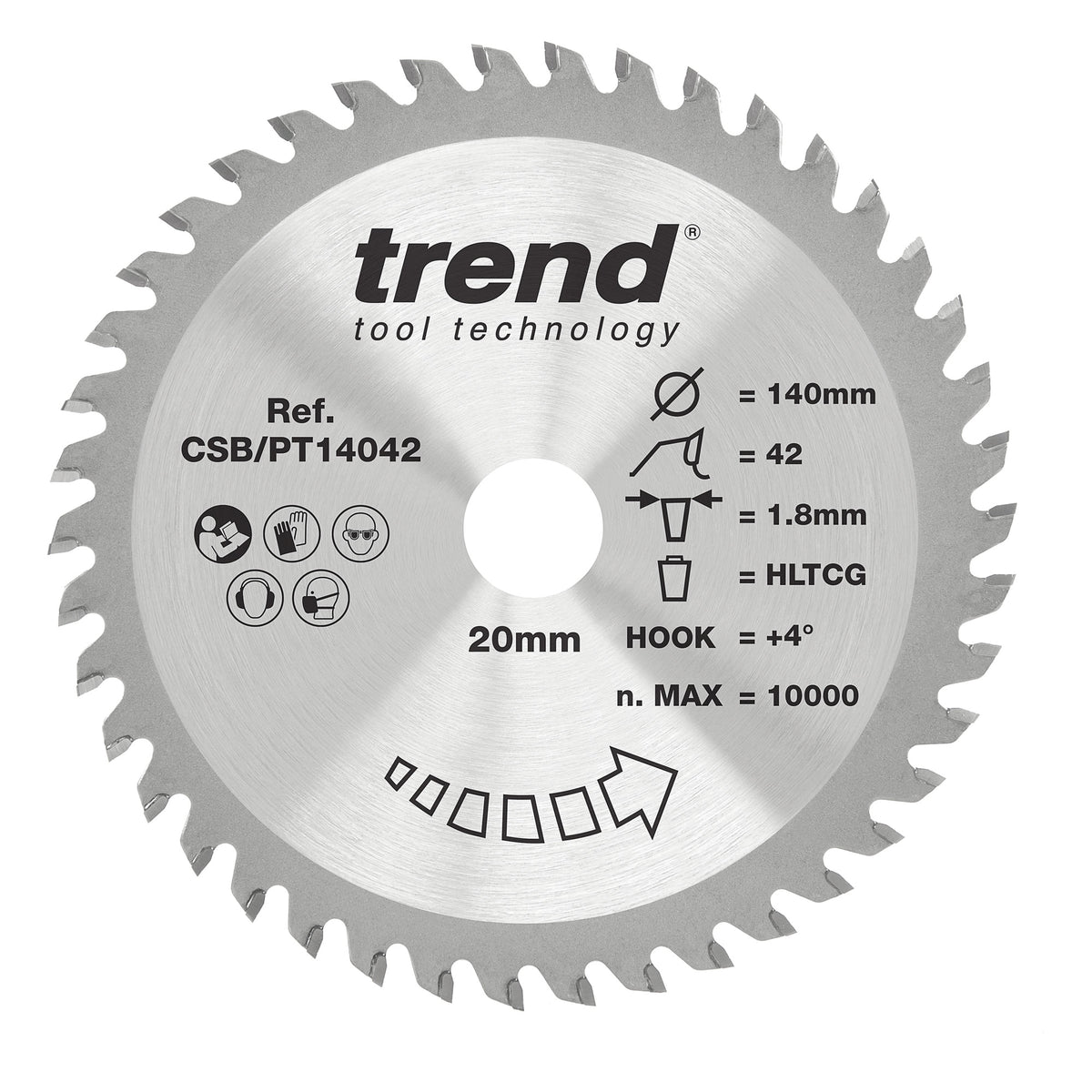 Trend 140mm x 20mm x 42T Laminate/HPL Circular Saw Blade