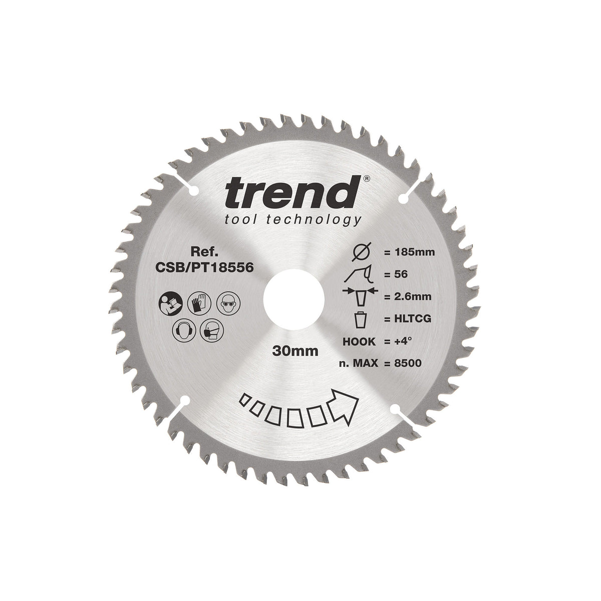 Trend 185mm x 30mm x 56T Laminate/HPL Circular Saw Blade