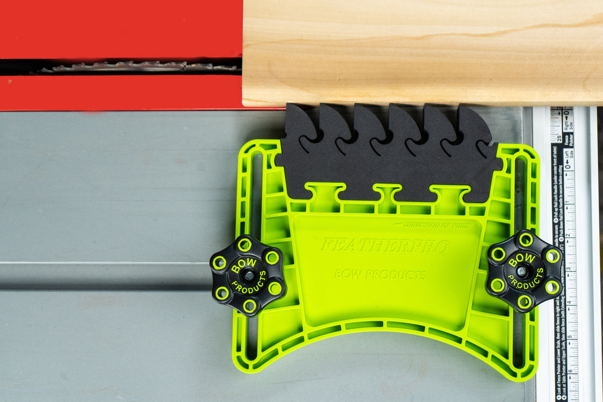 BOW Products FeatherPRO Featherboard showcasing EVA feathers for enhanced performance and safety