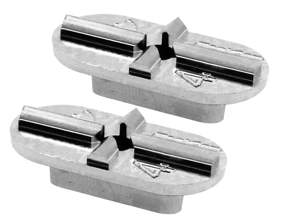 Two 4mm mortise markers on a white background