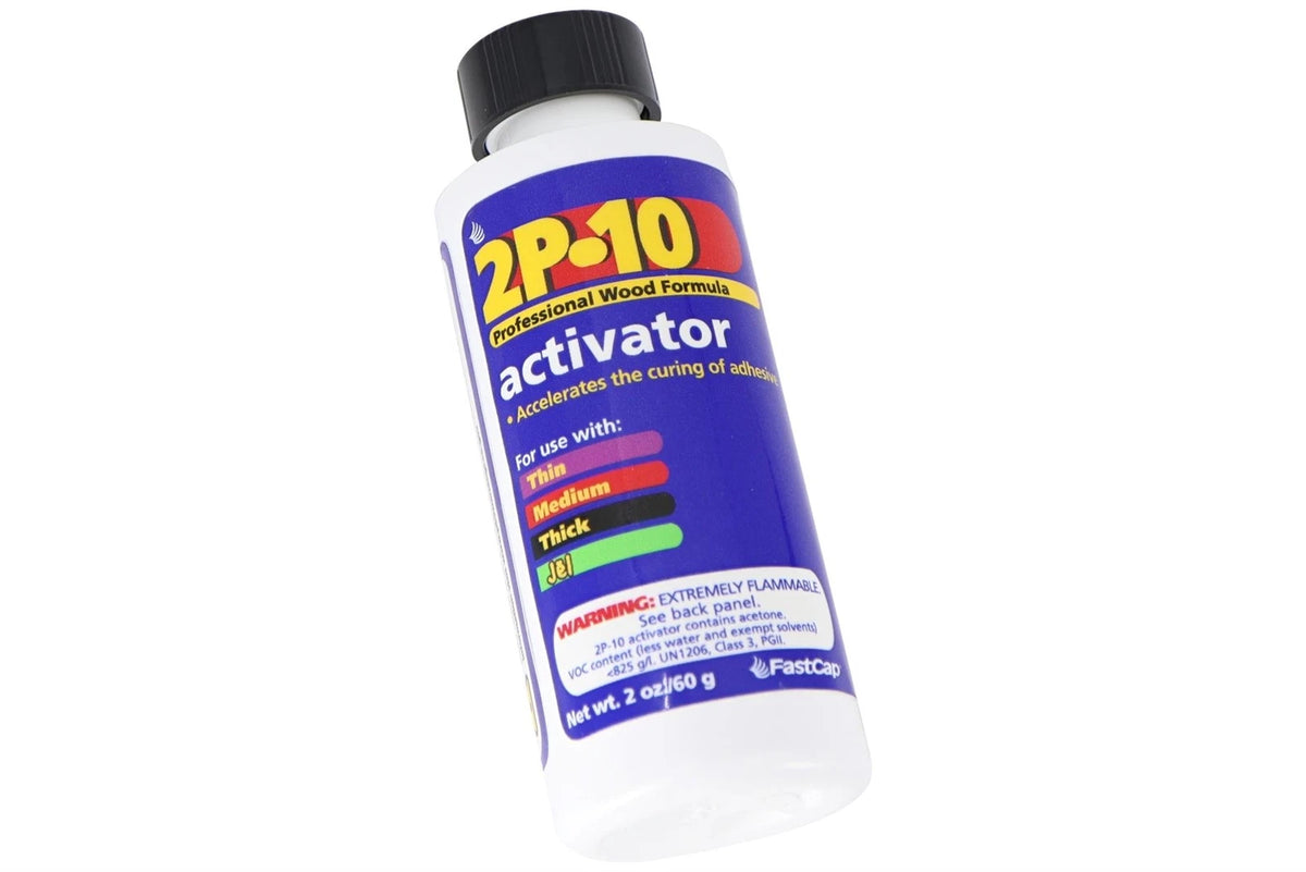 FastCap 2P-10 Super Glue Starter Set in Case, product displayed in a sturdy case with various tools and adhesives
