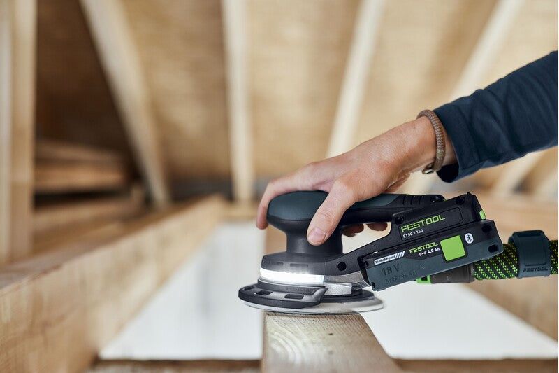Festool ETSC 2 Cordless Random Orbital 18V 150mm 3.5mm Sander with Bluetooth 4.0Ah Set in Systainer