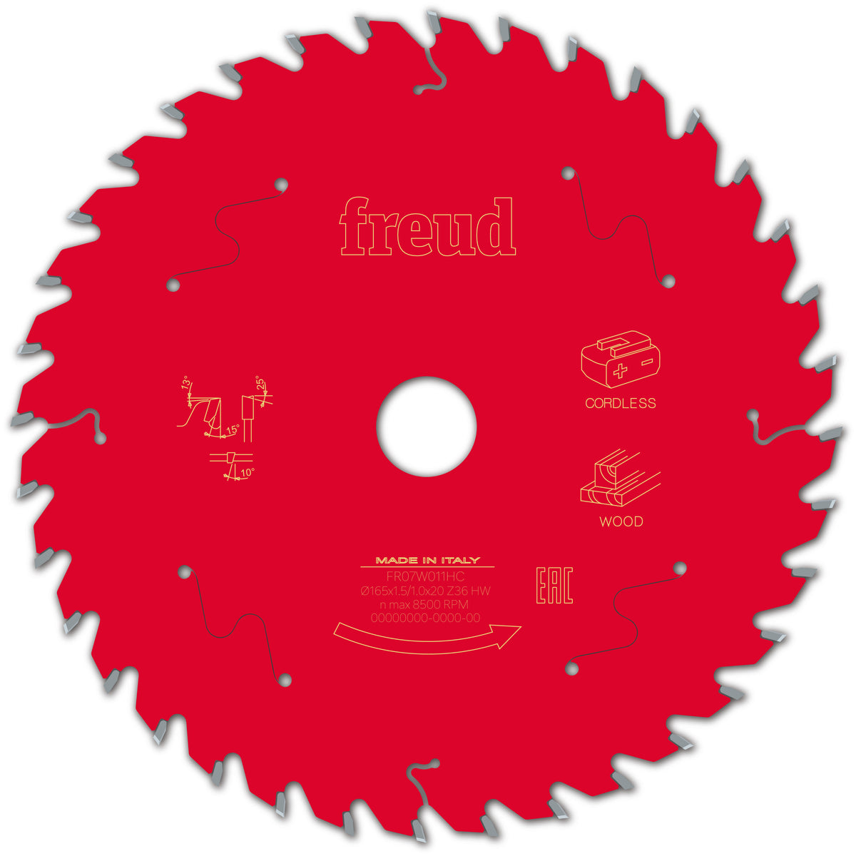 Freud 165 x 20 x 1.5 Thin Kerf Circular Saw Blades suits Cordless Handheld Power Saws