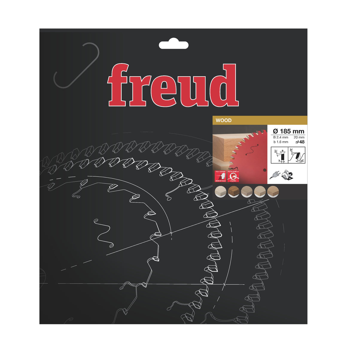 Freud 185 x 20 x 2.4 Circular Saw Blades suits Handheld and Plunge Power Saws