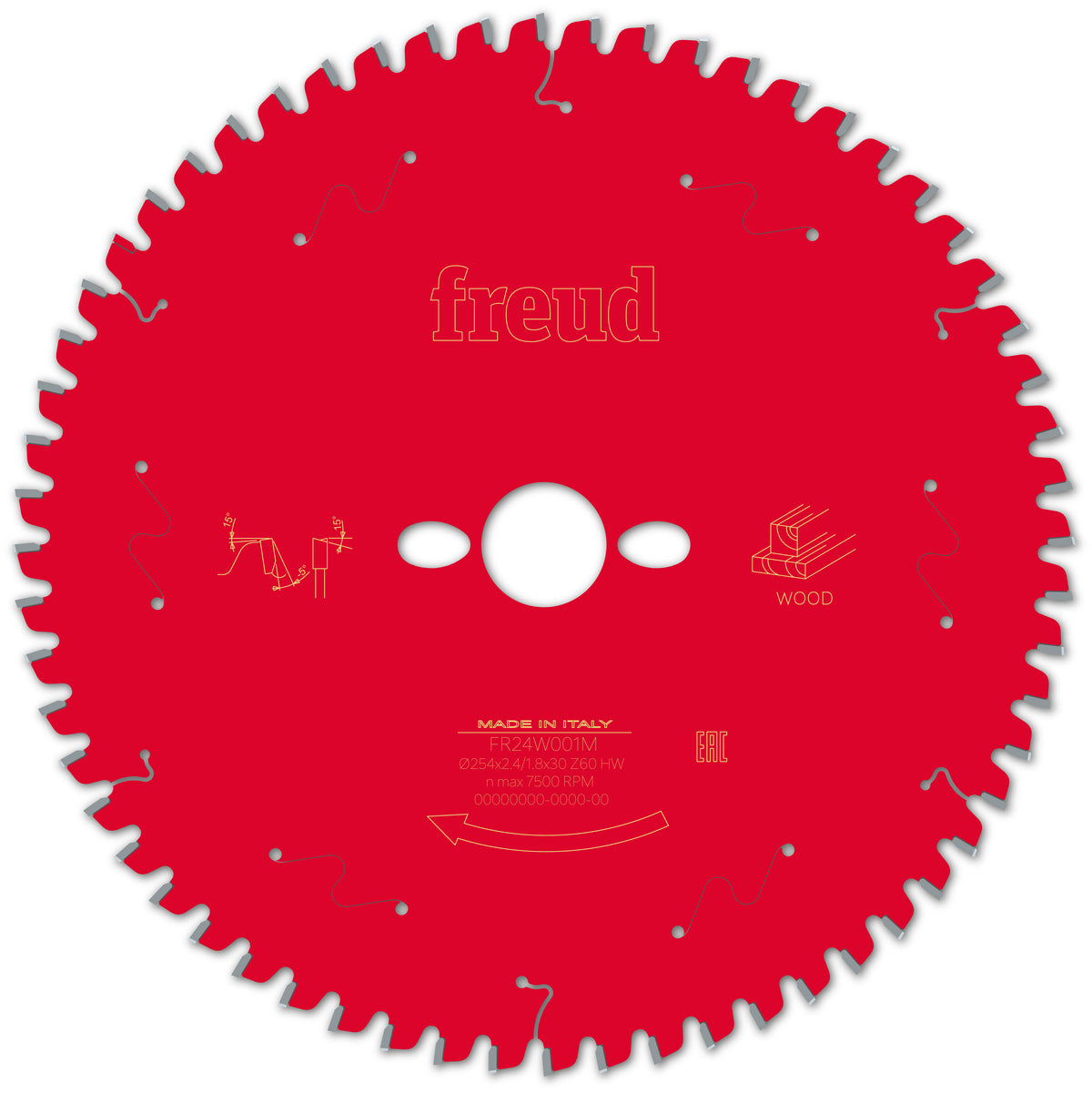 Freud 254 x 30 x 2.4 x 60T Wood Circular Saw Blade suits Mitre Saws