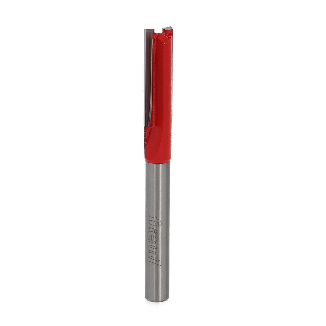 Freud Double Flute Straight Router Bit with 1/4in Shank - Ideal for precise grooving and edge-routing tasks