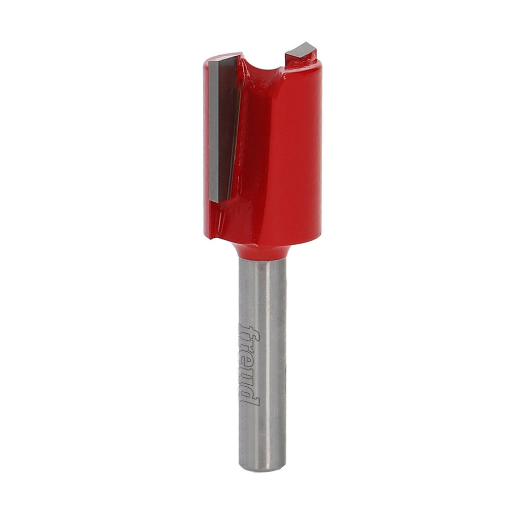 Freud Straight Router Bit 1/4in Shank - Carbide Tipped Double Flute for grooving and edge-routing Australian woodworking tool store