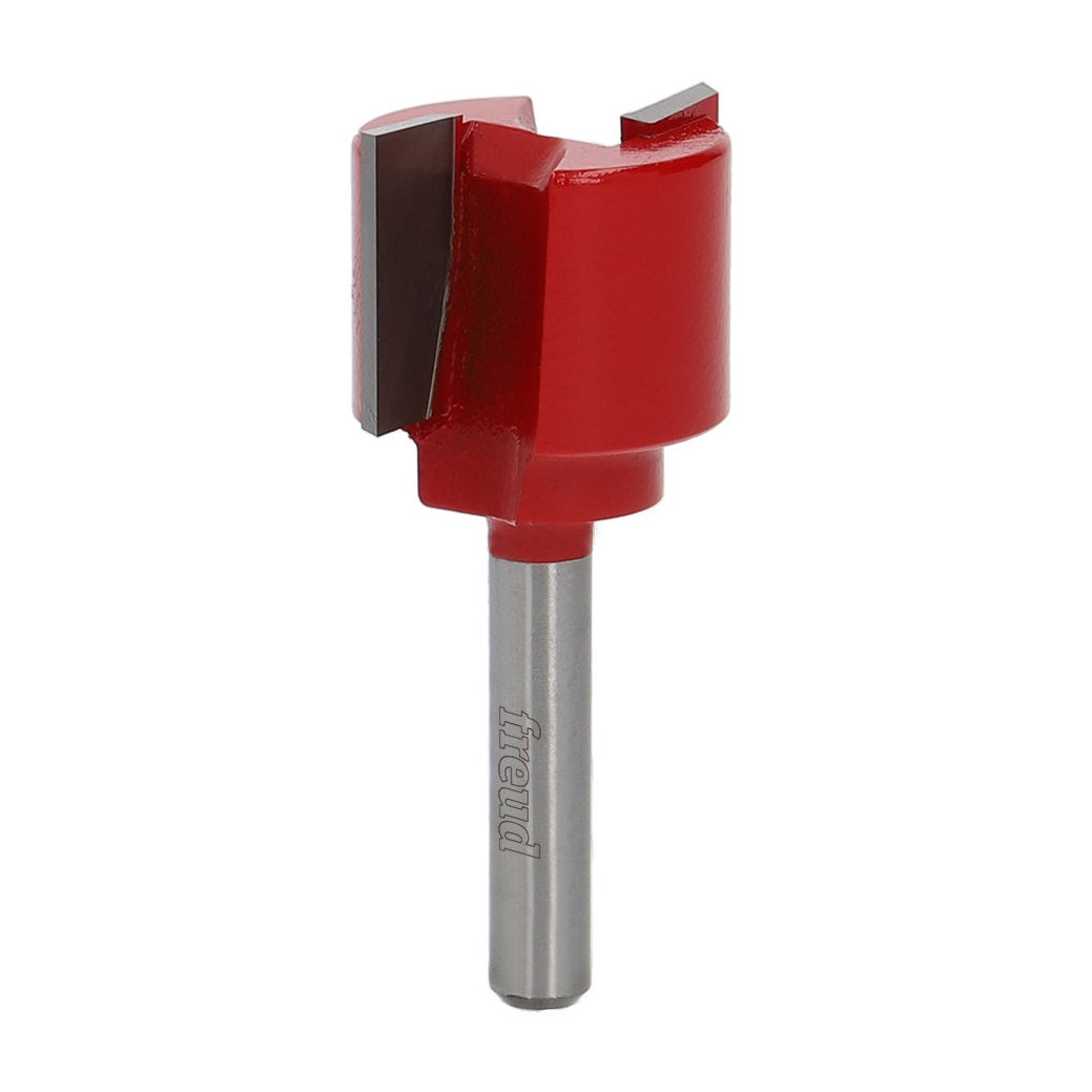 Freud 25.4 x 19mm Straight Router Bit with 1/4in Shank, Double Flute, Ideal for Grooving and Edge-Routing