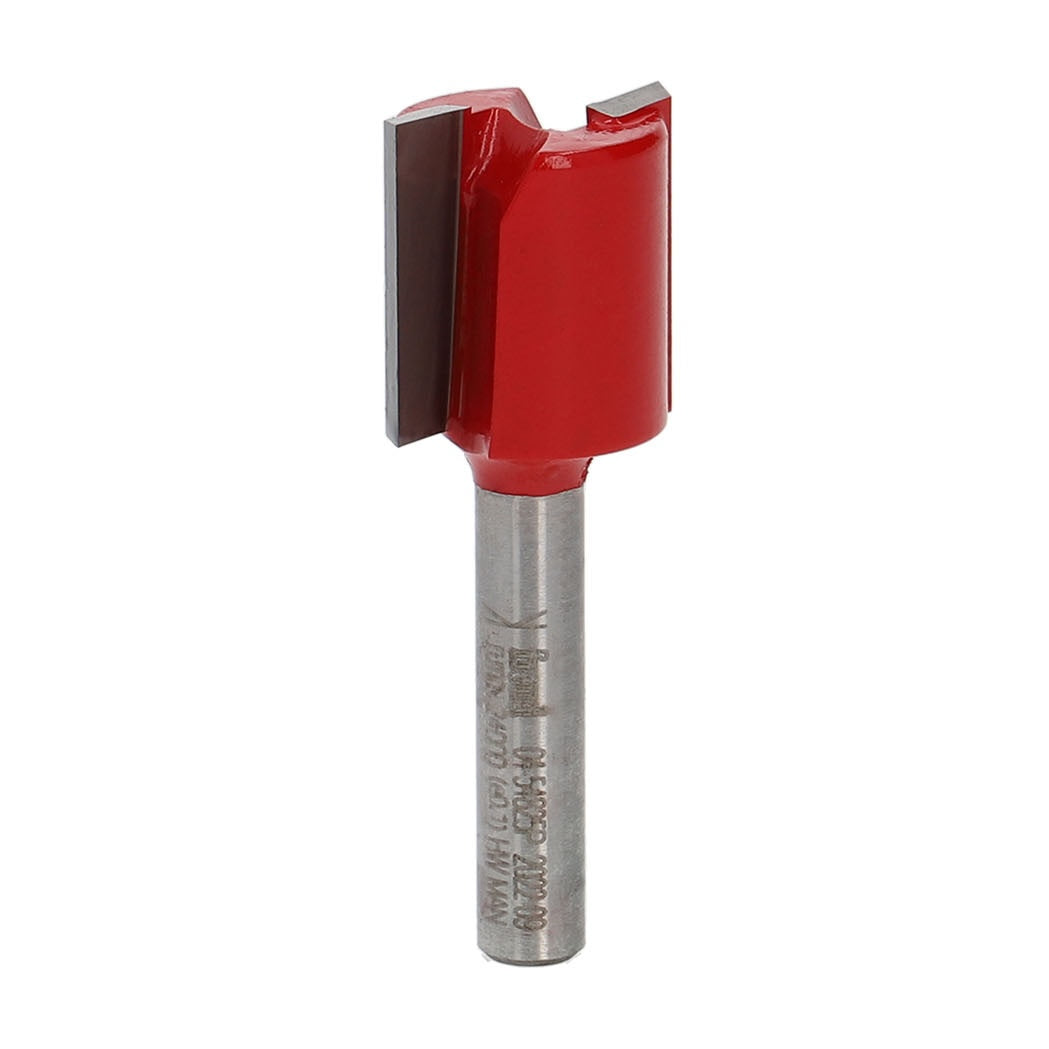 Freud Straight Router Bit 22.2 x 19mm 1/4in Shank Double Flute - Carbide tipped for versatile routing tasks