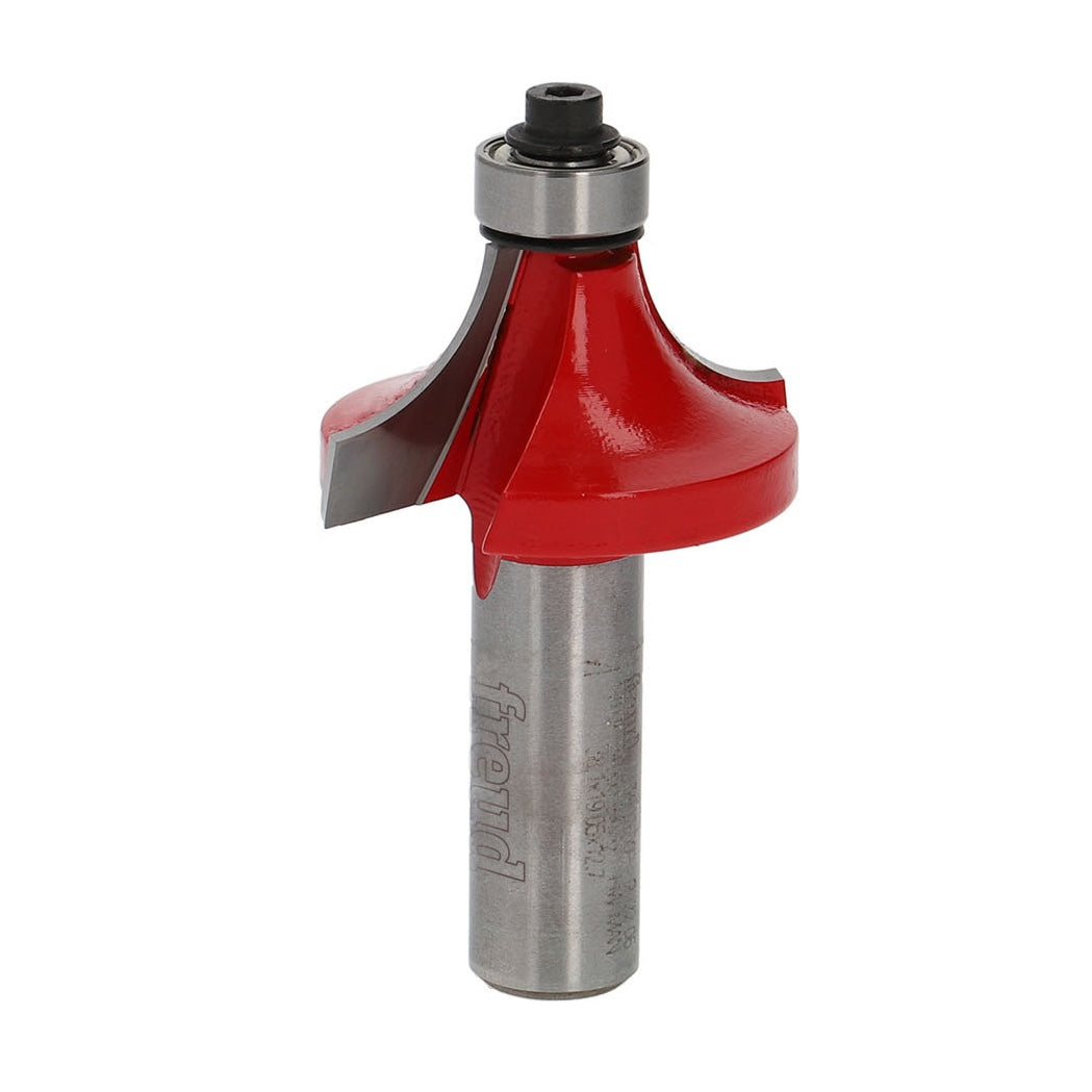 Freud 1/2in Shank Round Over Router Bit with Bearing - Close-up side view