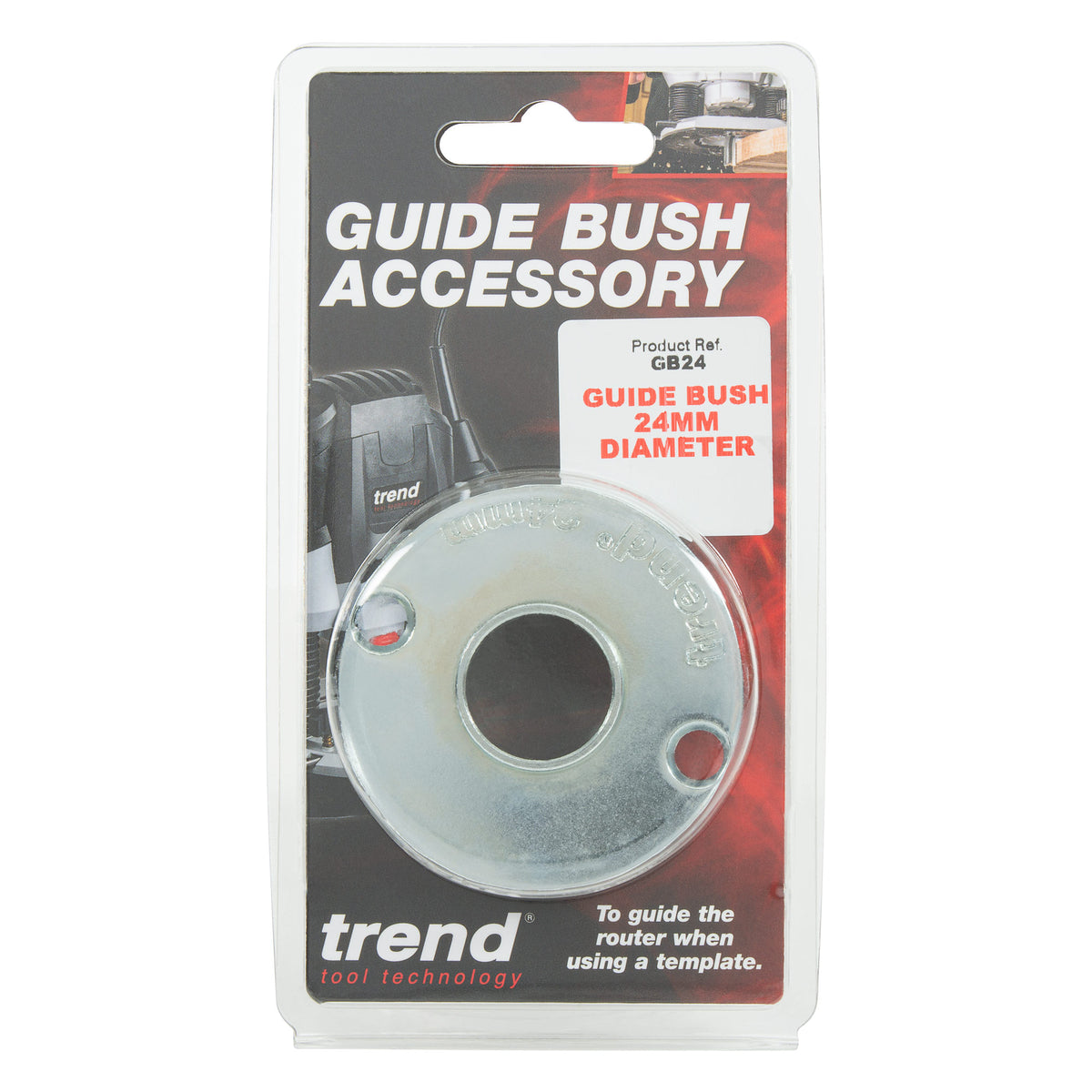 Trend 24mm x 6mm Router Guide Bushing Steel