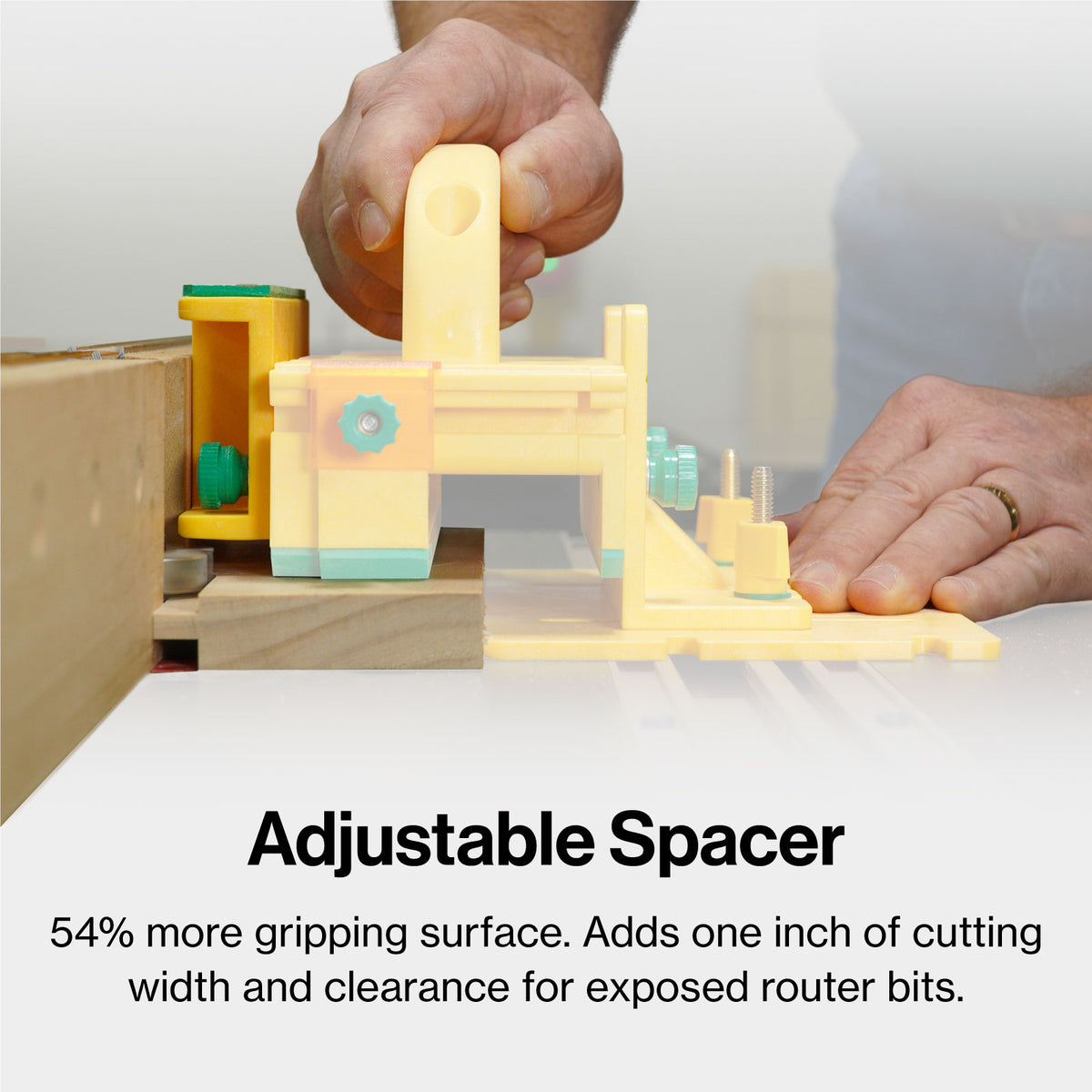 MicroJig GRR-Ripper MAX 3D Pushblock Kit with accessories on a woodworking table