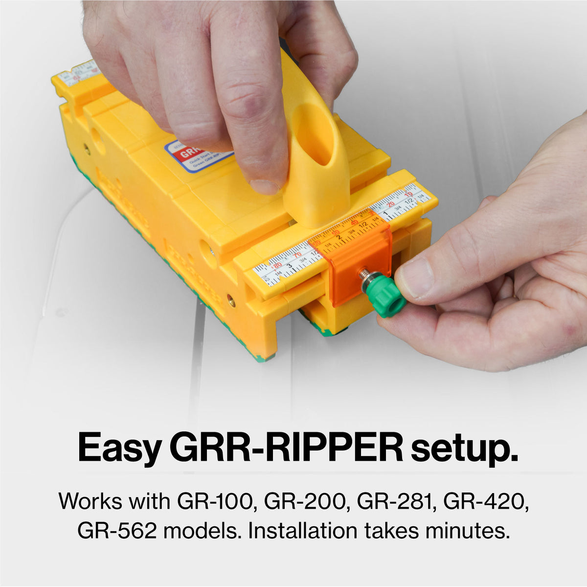MicroJig GRR-Ripper SafeRip Kit Upgrade showing the SafeRip Cursor and attachment details