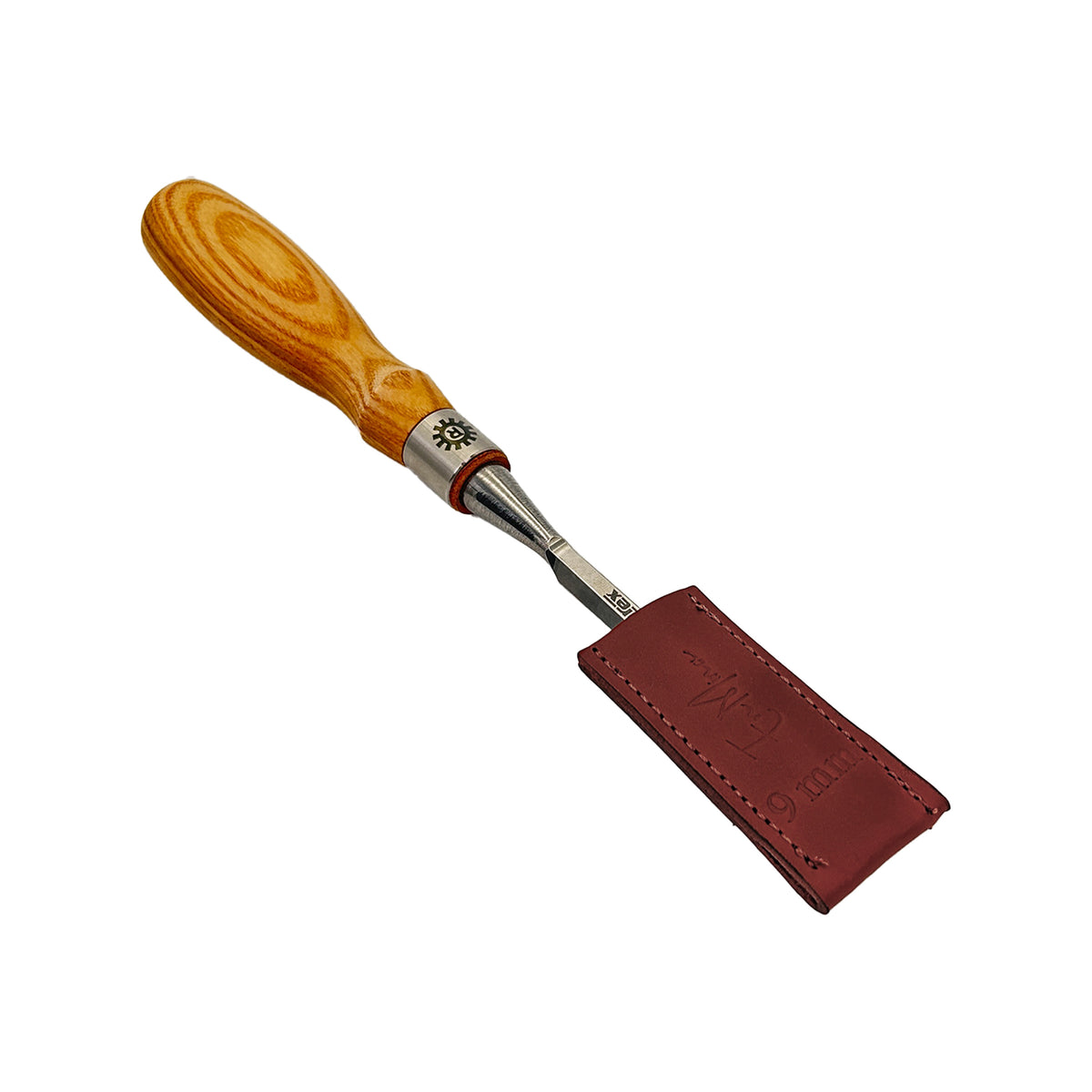 En Mina Chisel Tip Protector / Holdfast Sheath Tan Leather