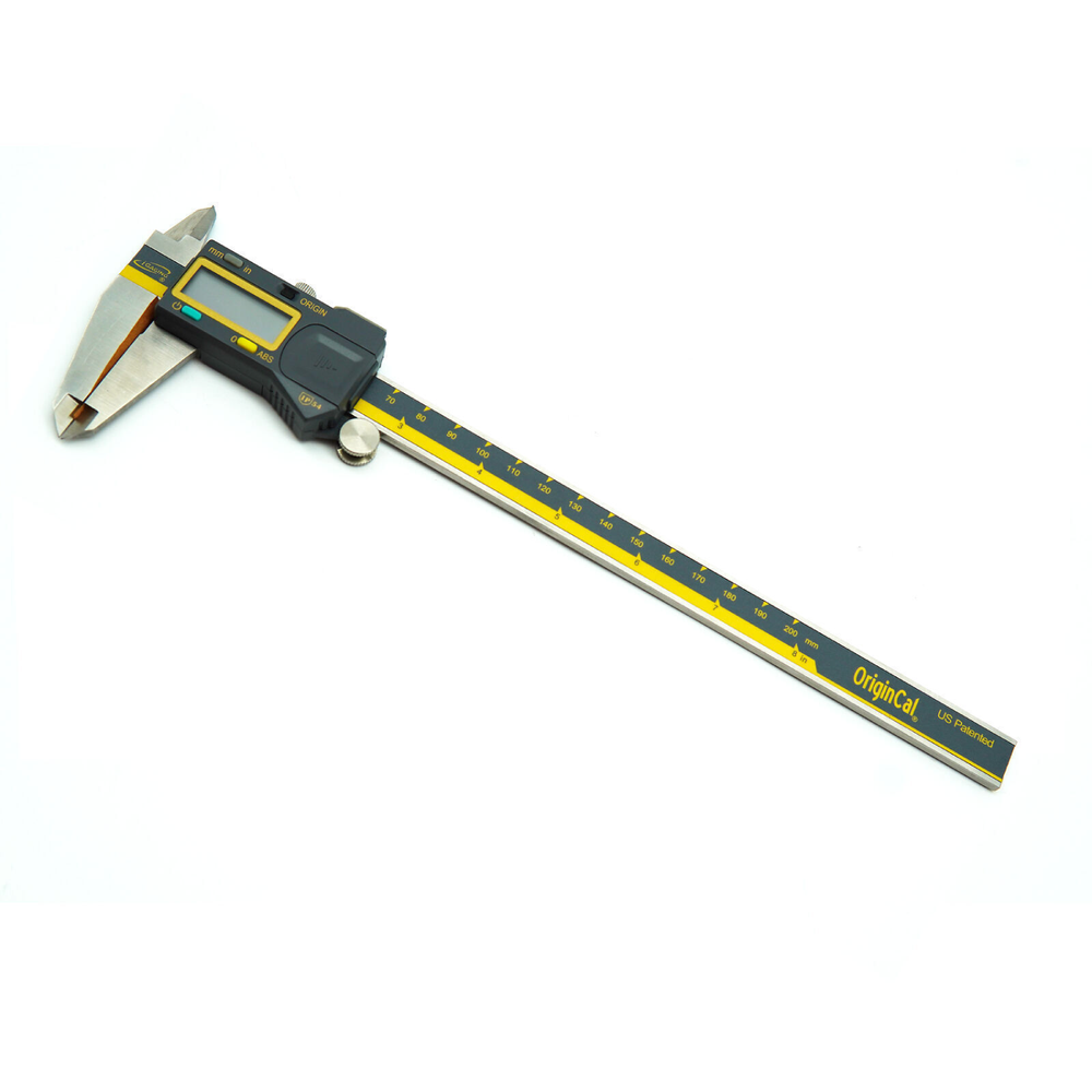 iGaging OriginCal Digital Vernier Calipers 200mm with Metric Imperial Scale display and smooth stainless bar