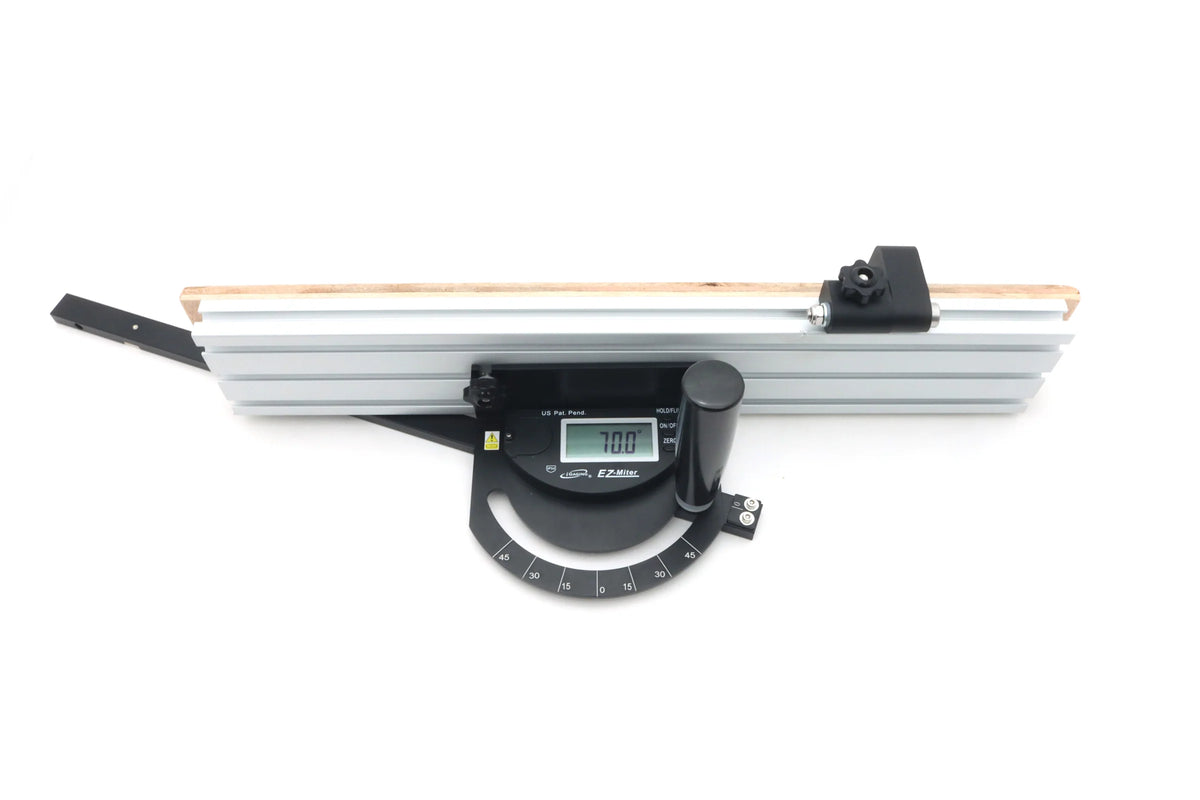 iGaging EZ Digital Mitre Gauge showing clear digital display with large, easy-to-read numbers