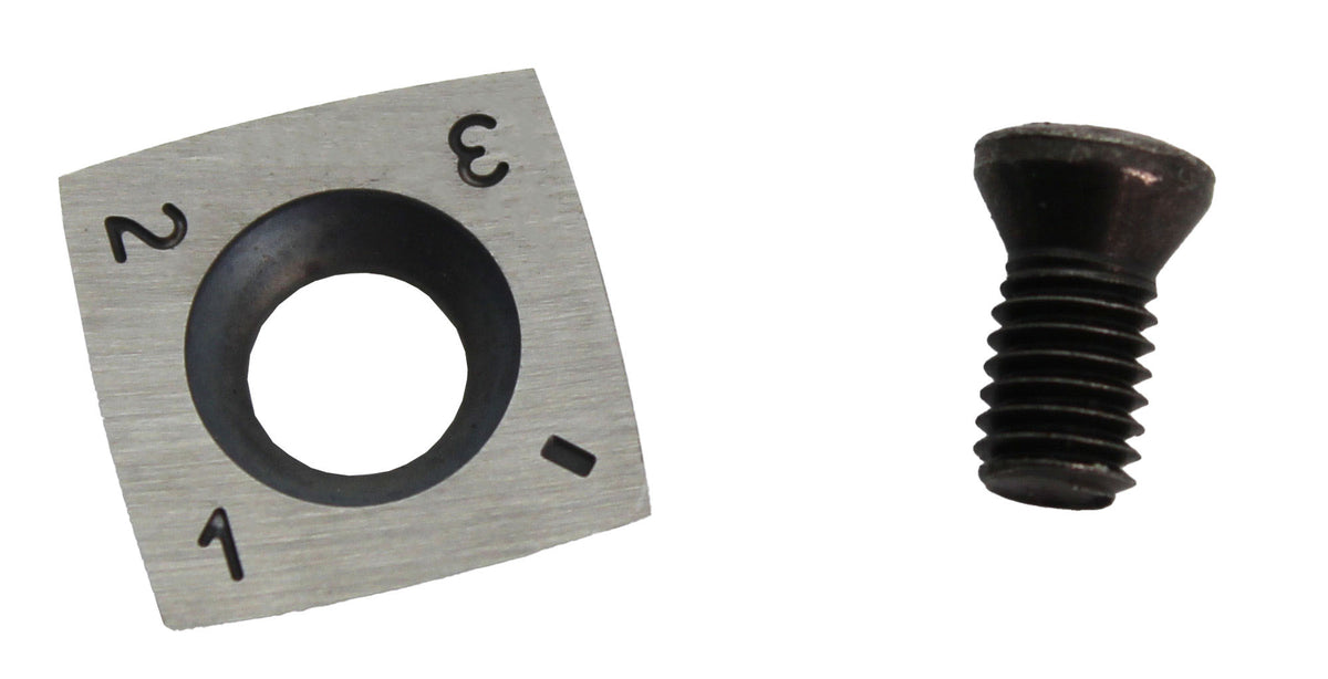 Torquata Large Radiused Square Tungsten Carbide Cutter in use on wood turning tool