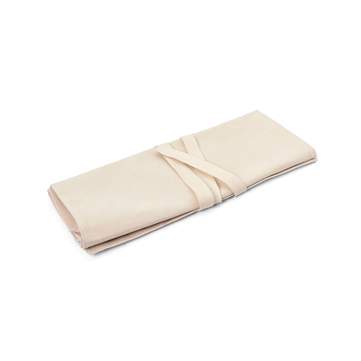 Canvas roll for Gyokucho Small Japanese Saw, 5 compartments, angled view