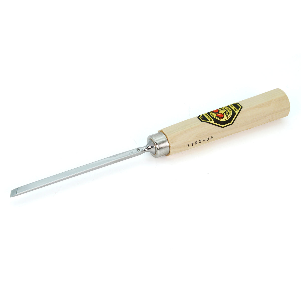 Kirschen Two Cherries Carving Tool Skew Chisel 6mm front