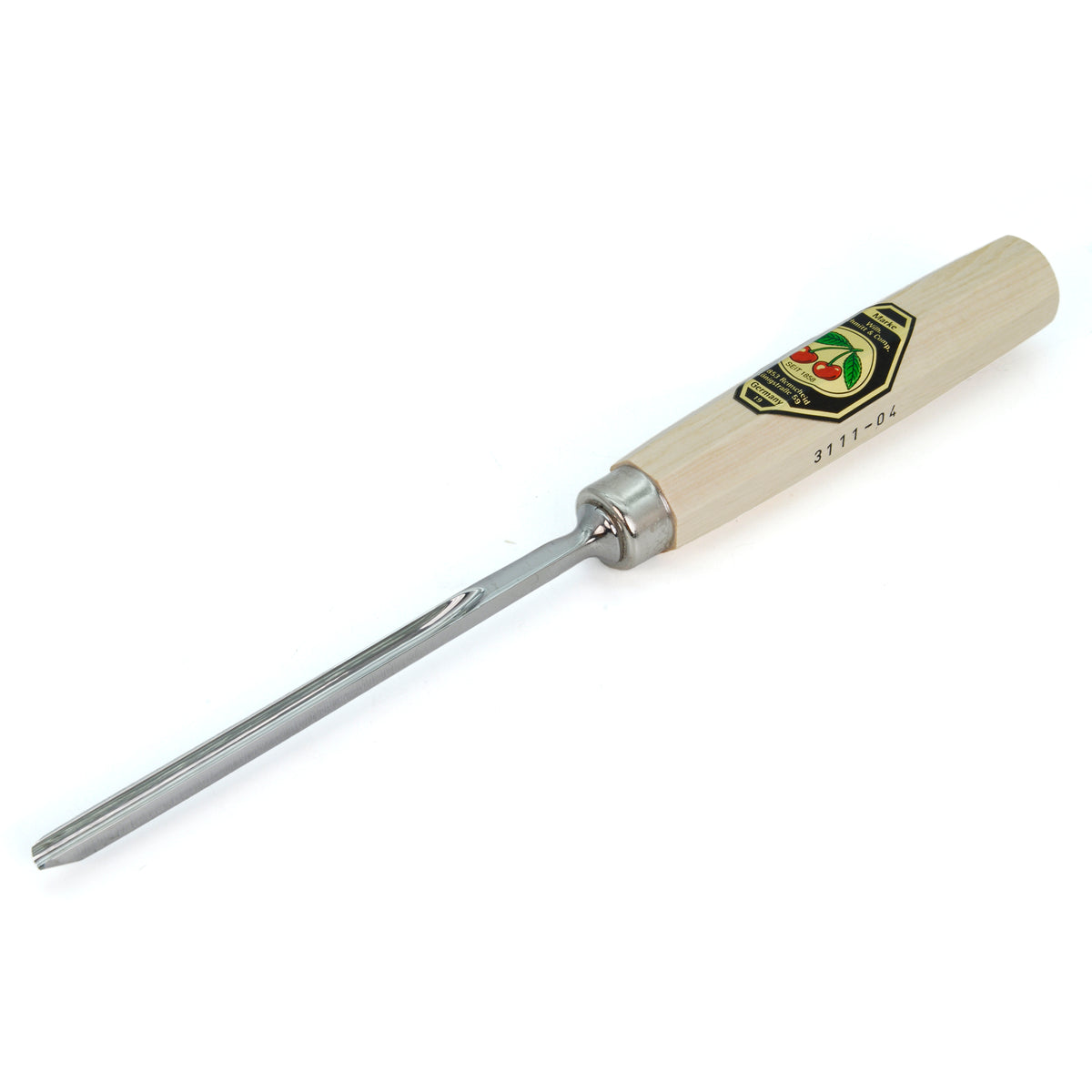 Kirschen Two Cherries Carving Tool Long #11 Gouge 4mm front