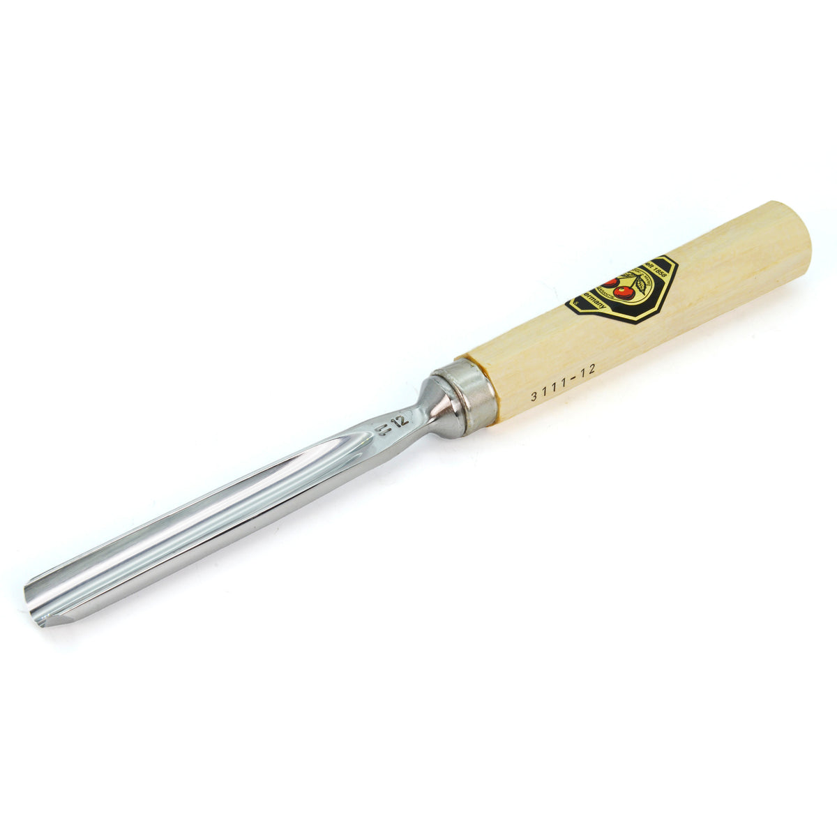 Kirschen Two Cherries Carving Tool Long #11 Gouge 12mm front