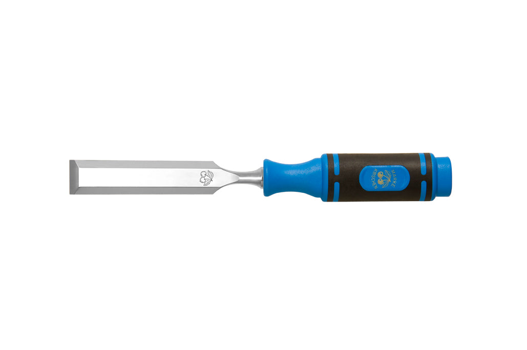 Kirschen Two Cherries Firmer Chisels Bevel Edge Set of 6 Two Component Plastic Handles in Wooden Case