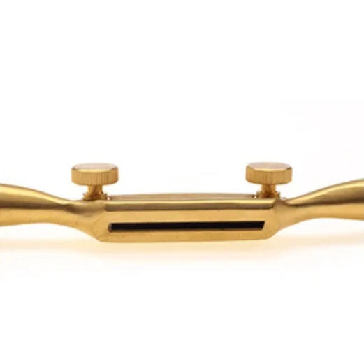Luban bronze Flat Sole Spokeshave with Bubinga handles from an angle
