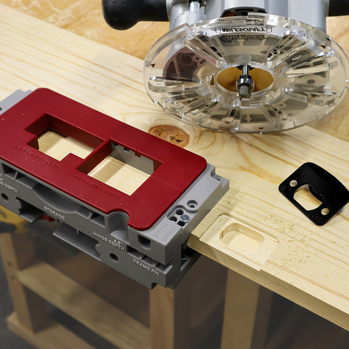 Milescraft HingeJigPLUS with Router Bit for Door Hardware Installation