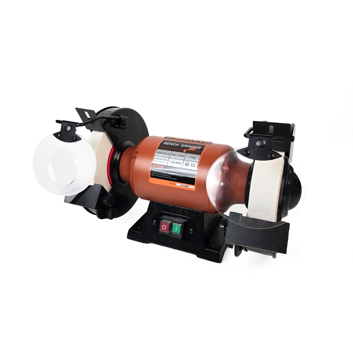 Sherwood 8in Slow Speed Bench Grinder 1400RPM 1/2HP Motor reducing heat buildup for woodworking steel sharpening