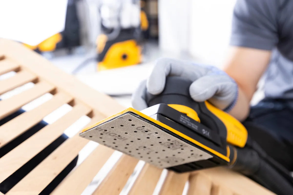 Mirka Extension Backing Pad 81 x 165mm for DEOS Sander, ideal for precise sanding in tight spots like window shutters