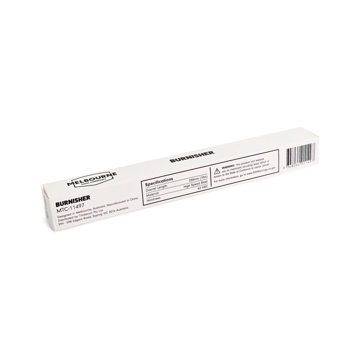 Melbourne Tool Company Scraper Burnisher HSS 250mm in use on a cabinet scraper edge