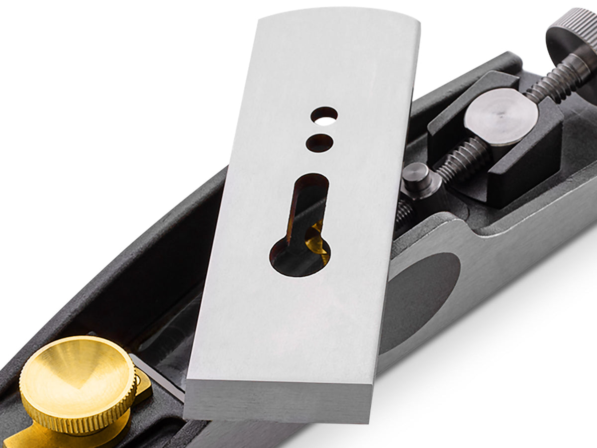 Melbourne Tool Co. Low Angle Block & Jack Hand Plane Set, essential woodworking tools kit, from a side view