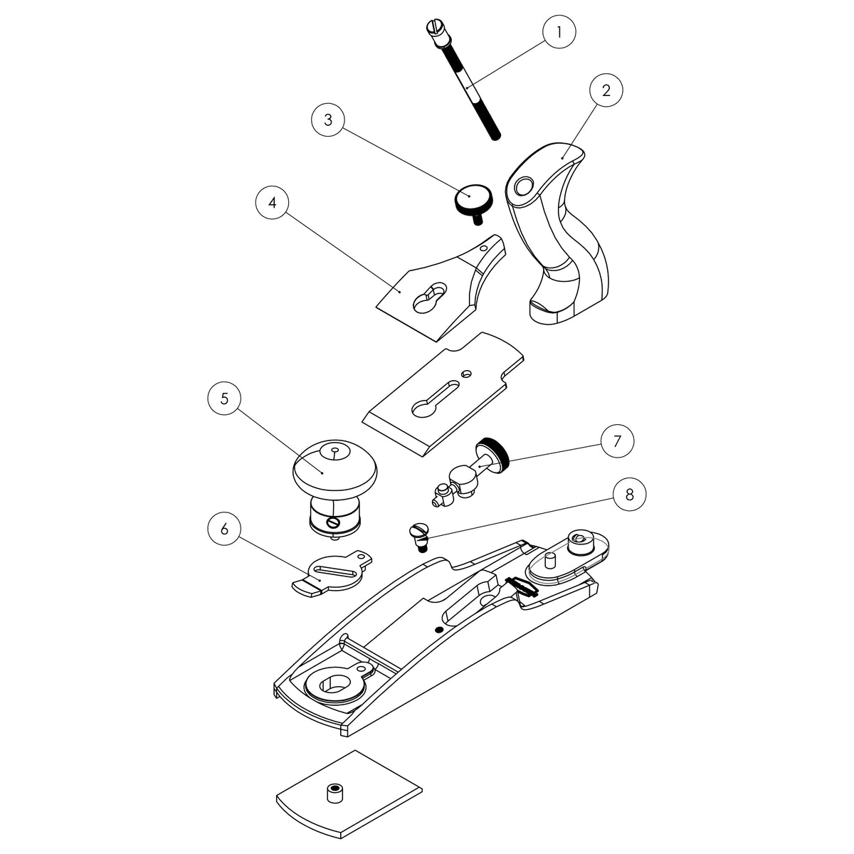 Melbourne Tool Company Low-Angle Smoothing Plane Spare Parts