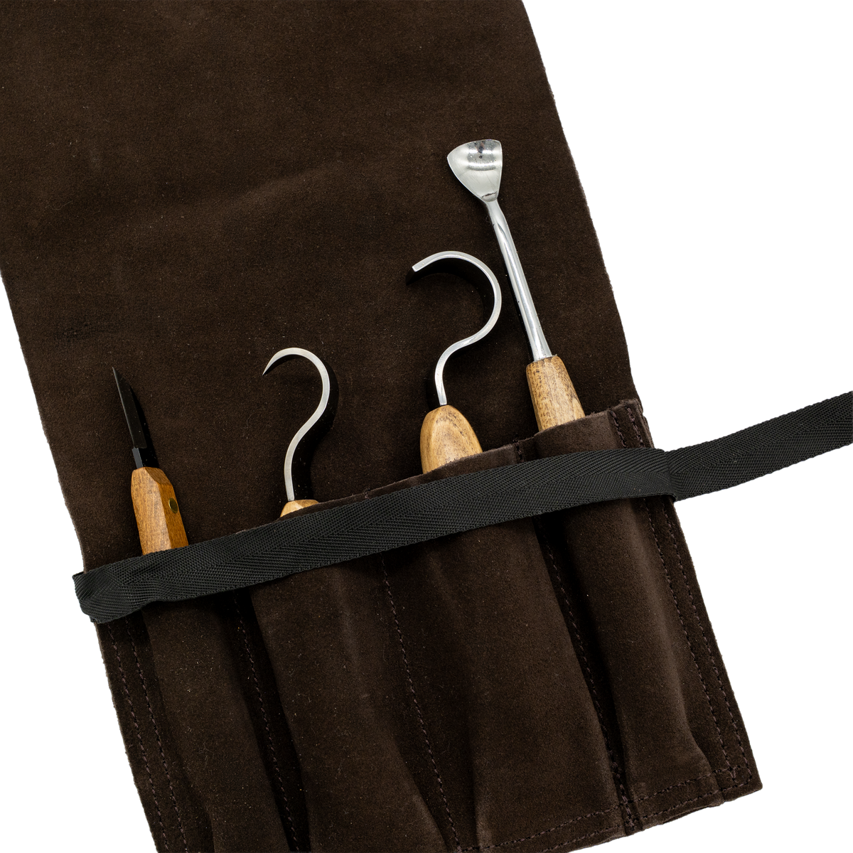 Narex Set of 4 Spoon Carving Tools in Leather Roll