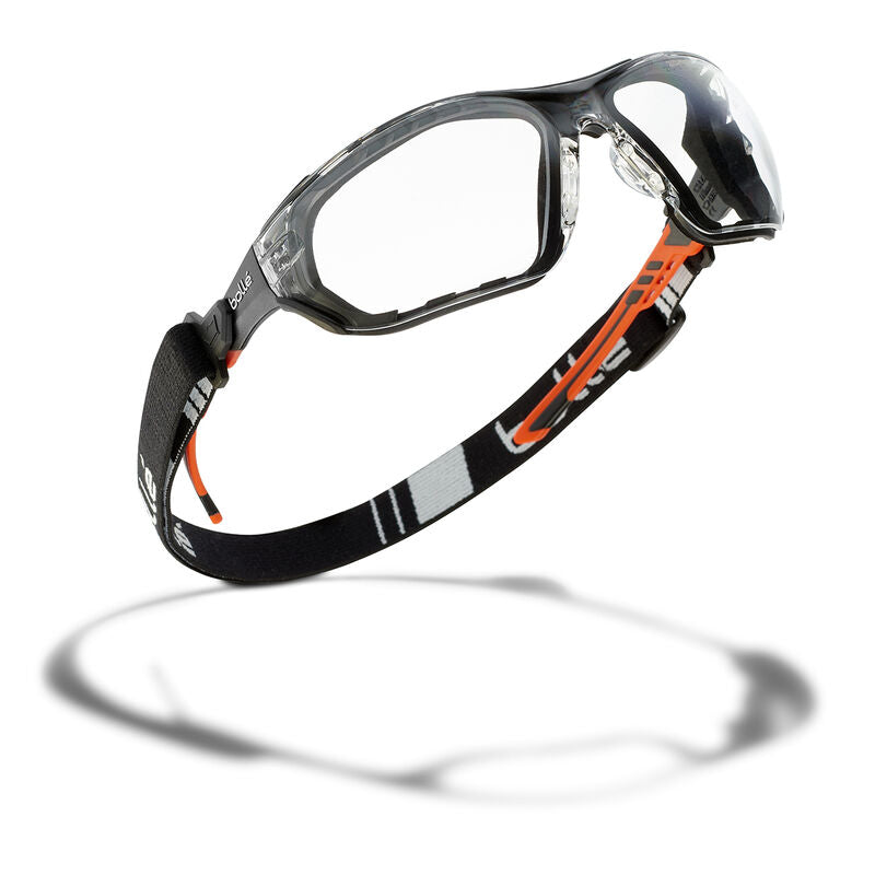 Bollé Safety Ness+ Sealed Safety Glasses Clear Lens side view