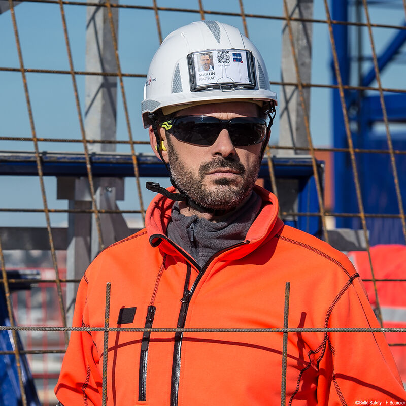 Bollé Safety Silex Smoke Lens Safety Glasses with Flex 160° technology and ultra-wraparound protection