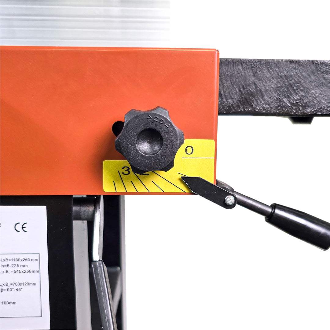 Sherwood 10in Combination Planer Thicknesser with Helical Spiral Cutterhead Carbide Knives in action