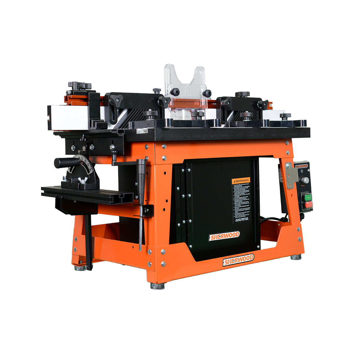 Sherwood Deluxe Benchtop Router Table with MDF/Phenolic Table and Round Body Router Motor & Lift
