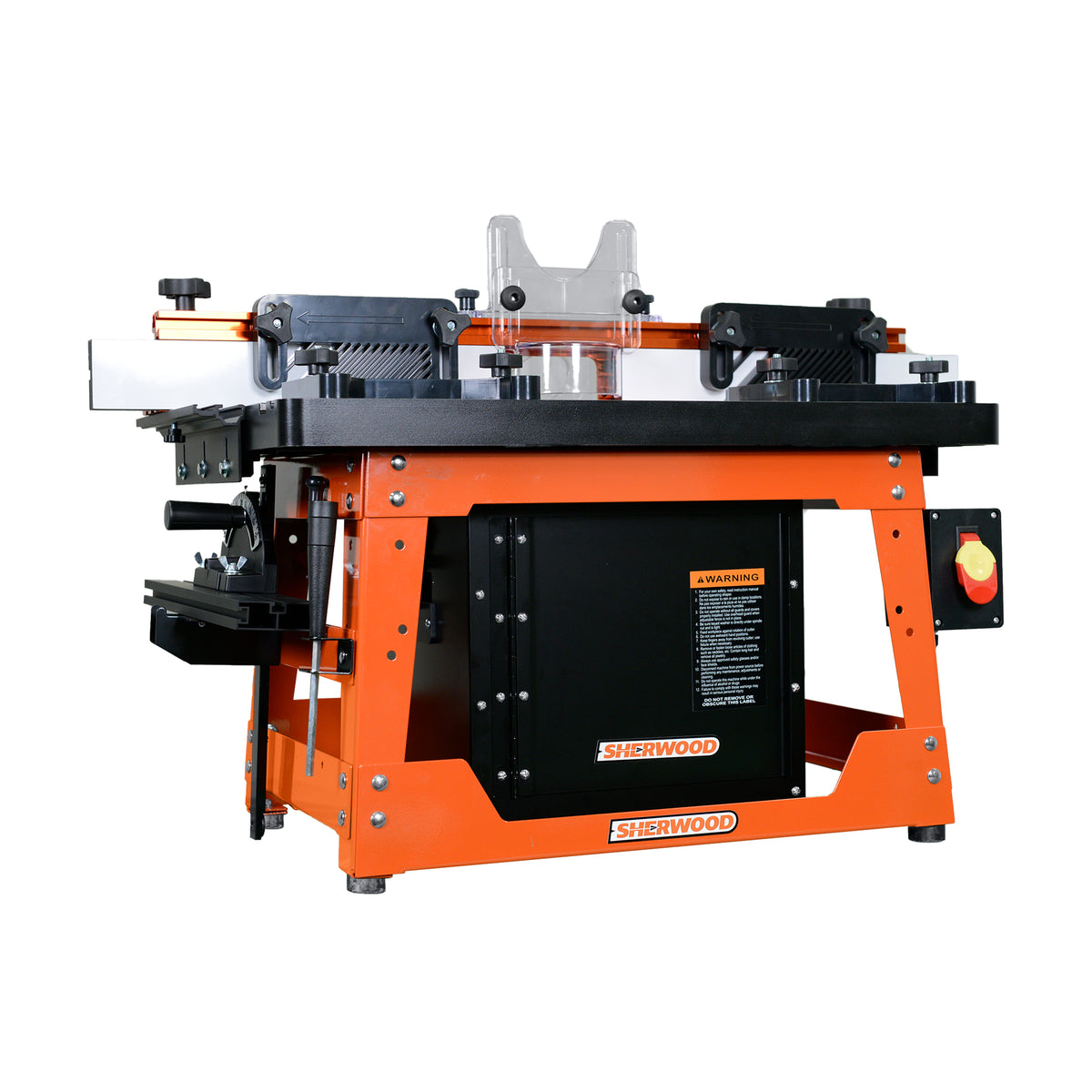 Sherwood Industrial Benchtop Router Table with Cast Iron Table & Plunge Router Lift