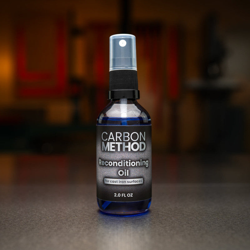 Carbon Method Reconditioning Oil rejuvenating cast iron surface with nylon abrasive pads