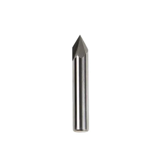 60° engraving CNC router bit for shallow v-cuts, ideal for smooth surfaces on wood, plastic, and non-ferrous metals