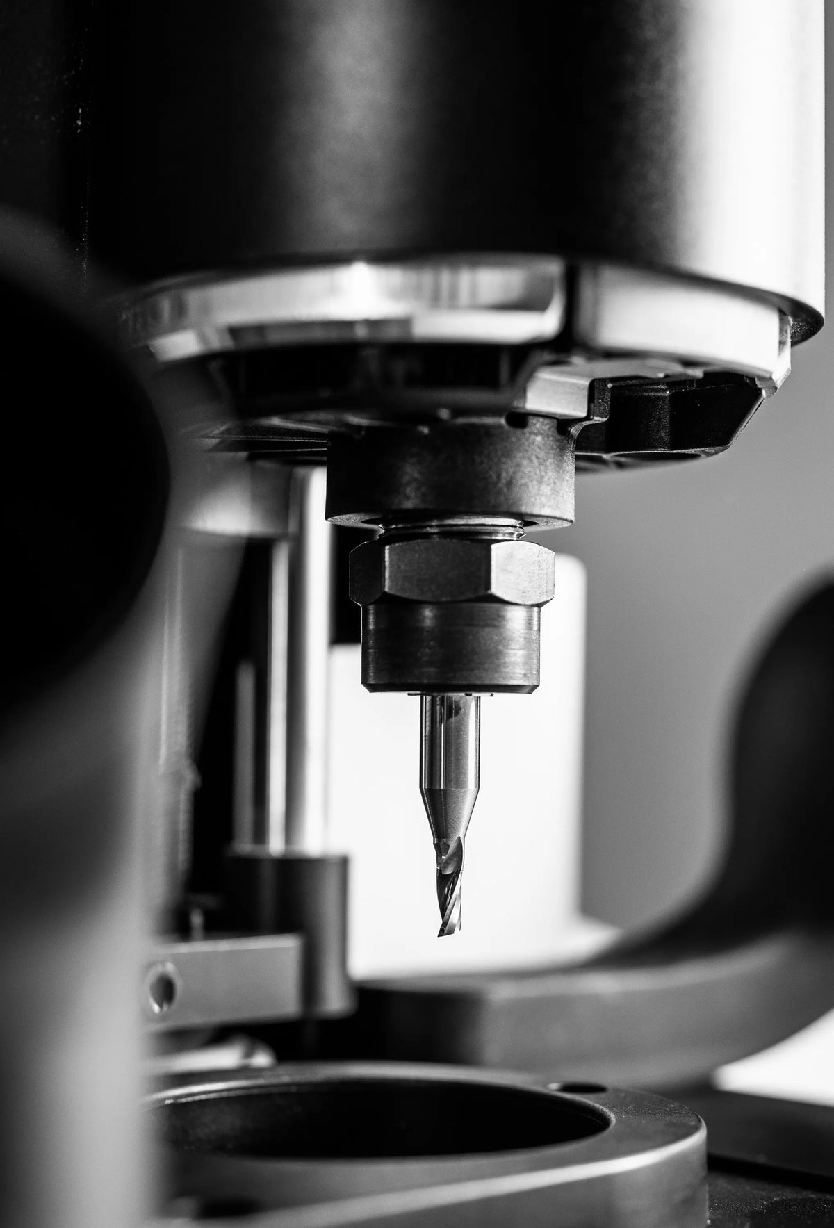 1/8in x 1/4in Up-Spiral O-Flute CNC Router Bit, polished flute, ideal for acrylics and non-ferrous metals