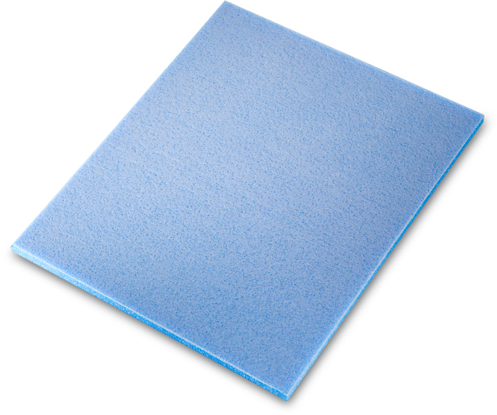 SIA Abrasives 7979 siasponge flat Abrasive Foam Pad 115 x 140 x 5mm in use on a woodworking project