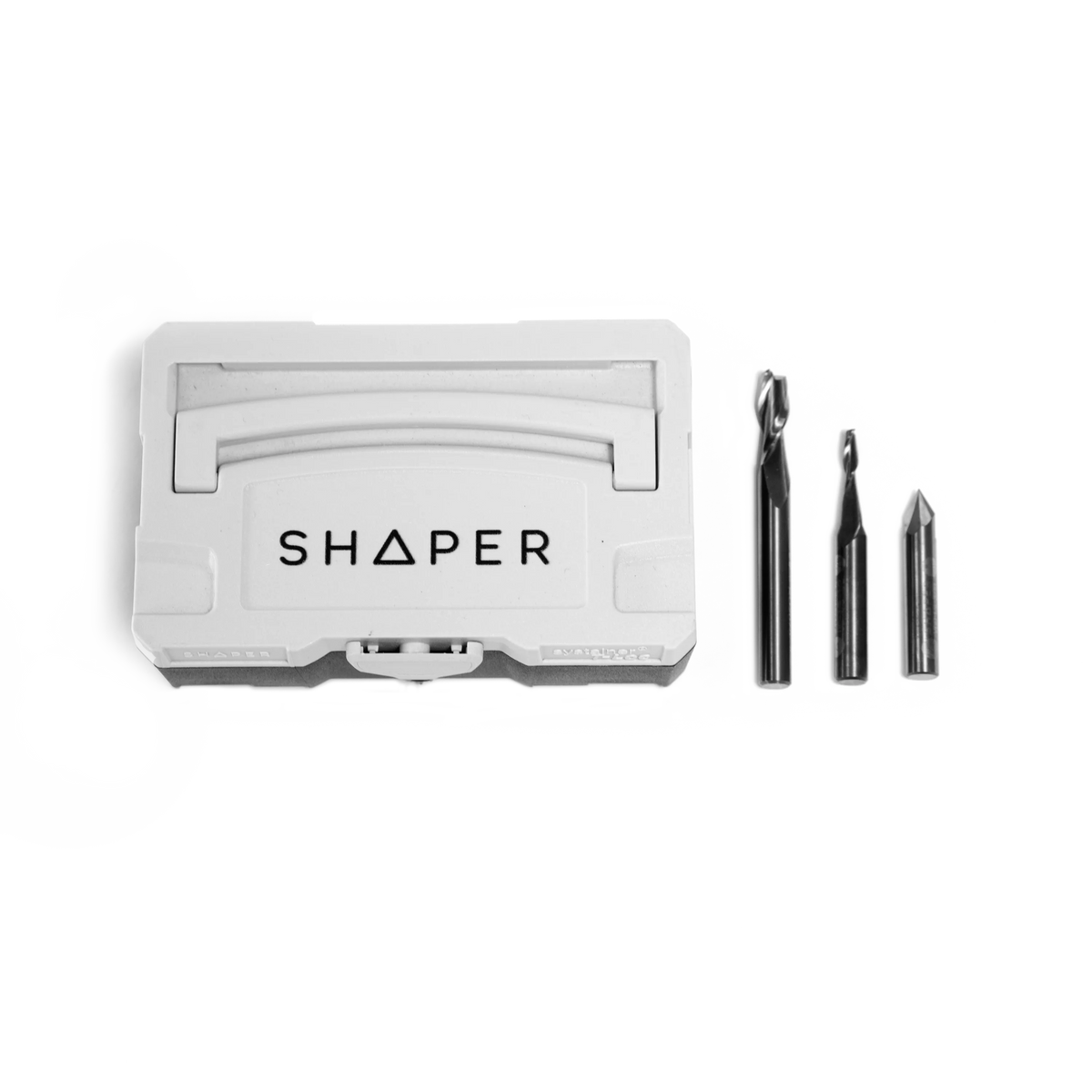 Shaper Tools 3-Piece Essential Bit Kit in Shaper Micro-Systainer with custom foam insert