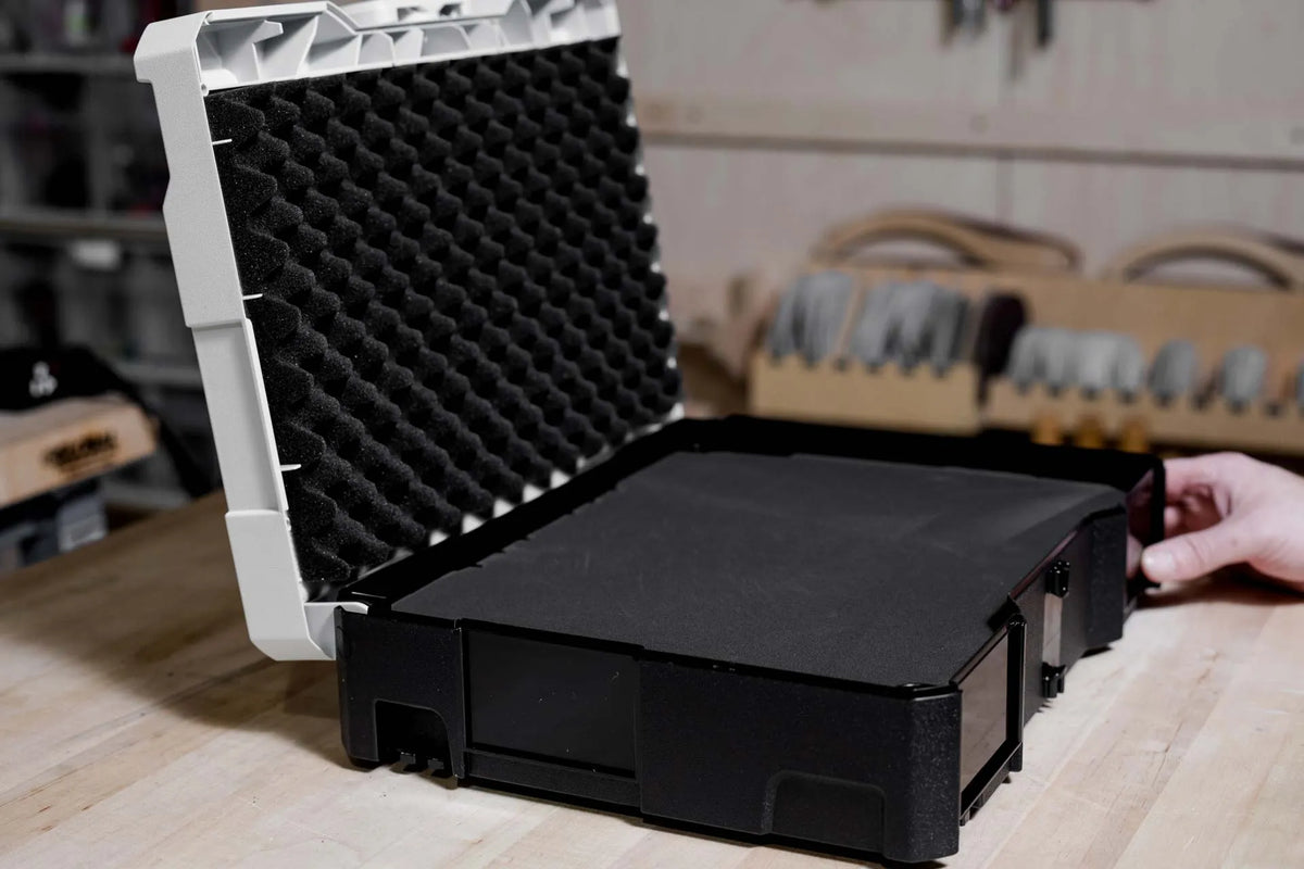 SYS 1 Systainer with Customizable Foam Insert, featuring solid foam and corrugated lid for secure tool storage