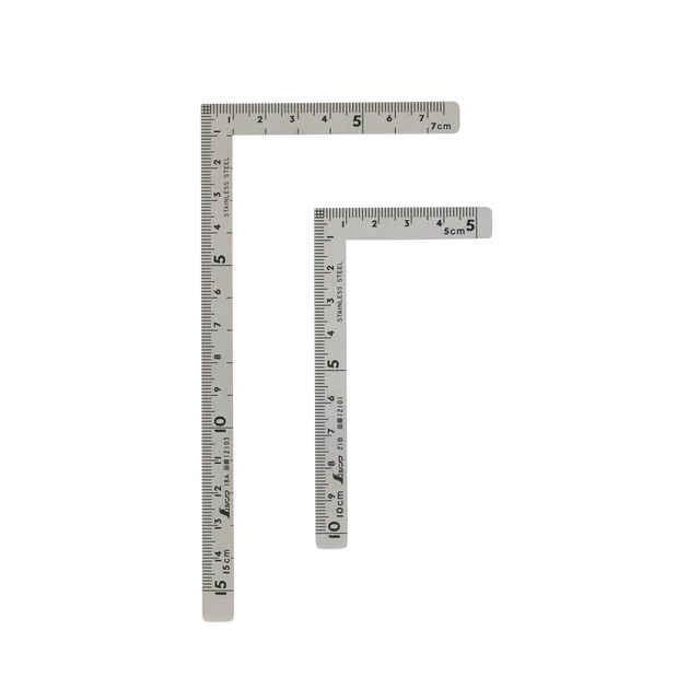 Shinwa Mini Flat Square Stainless Steel Metric
